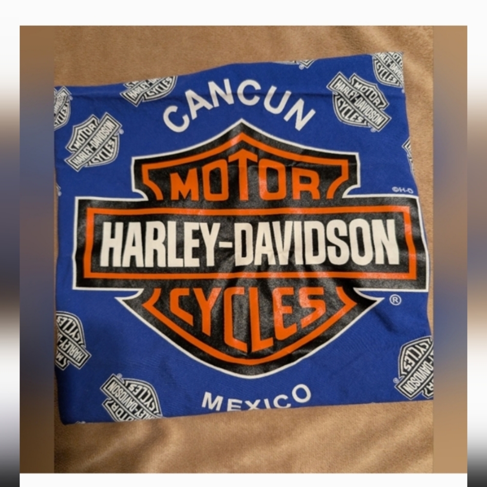 Authentic Harley-Davidson® Blue Bandana HD Logo